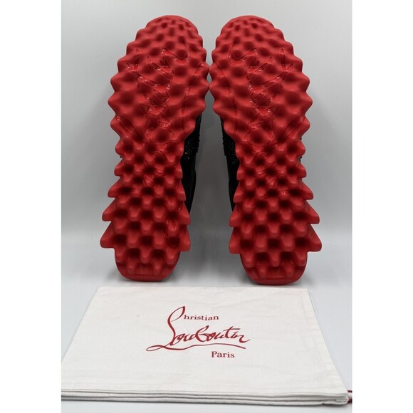 Christian Louboutin Loubishark Sneakers Leather Swarovski Crystal Size 43.5 EU main image 5